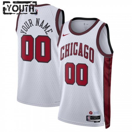 Chicago Bulls Custom Nike 2022-23 City Edition Valkoinen Pelipaidat Swingman - Lasten